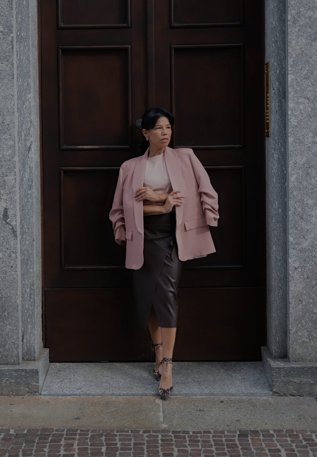 Blazer maniche arricciate