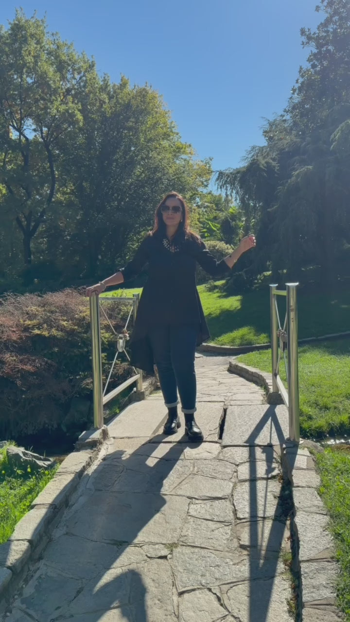 Camicia lunga asimmetrica