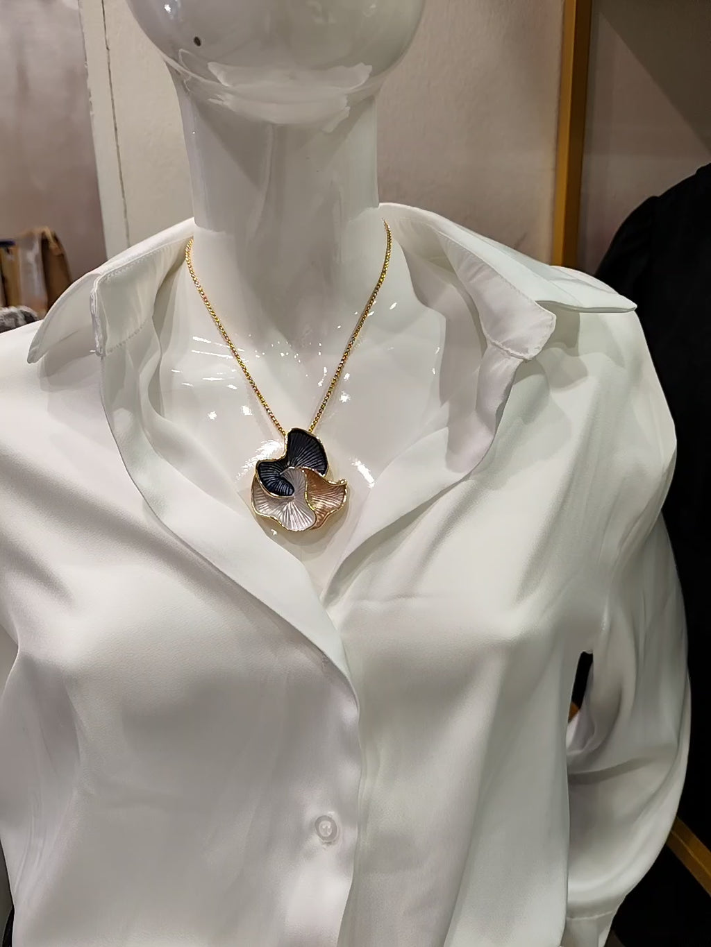 Pantaloni gessati a palazzo paper bag