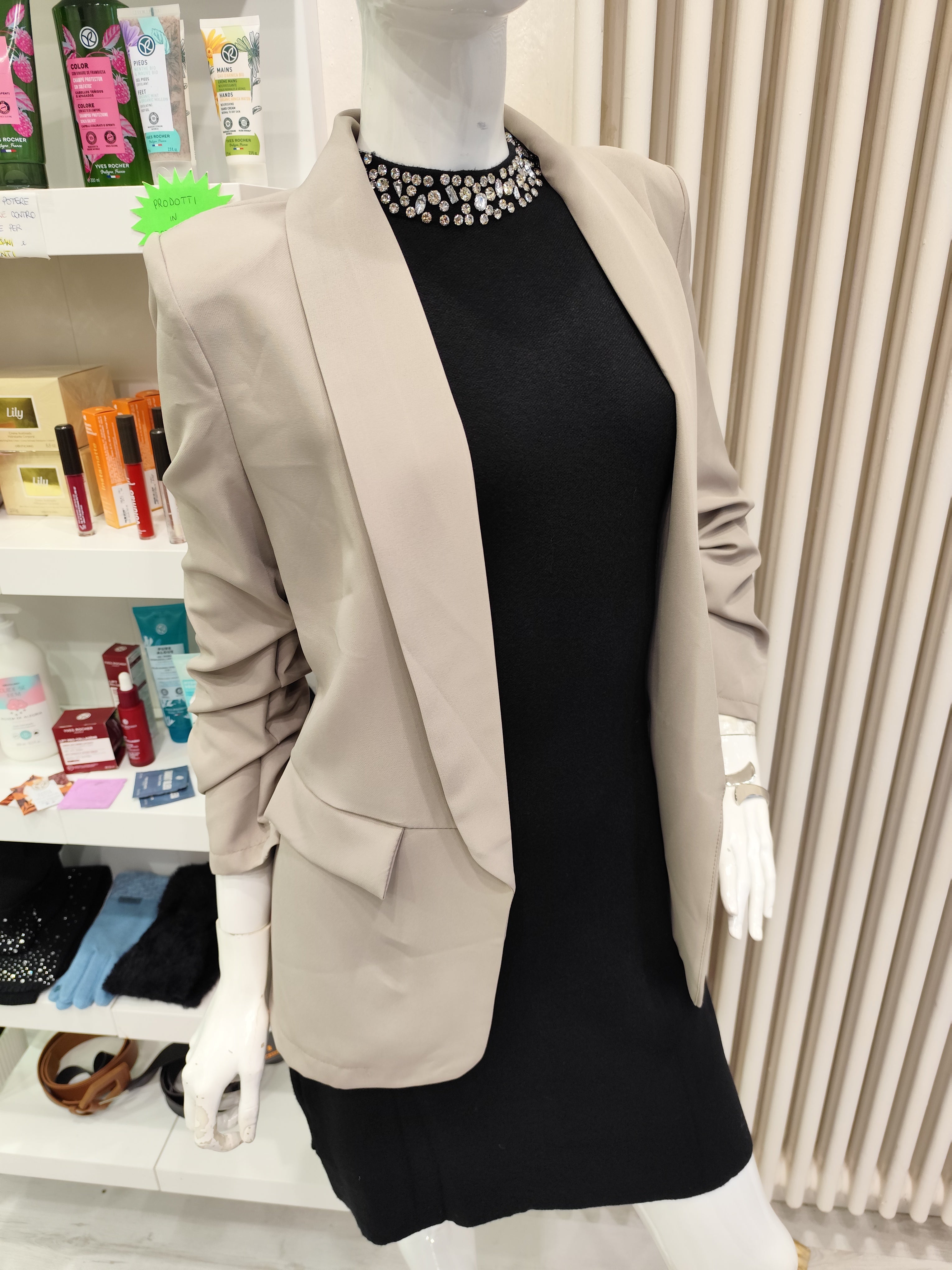 Blazer maniche arricciate