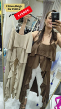 Maglia Boho lunga Beige