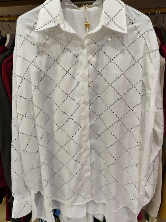 Camicia brillantinata