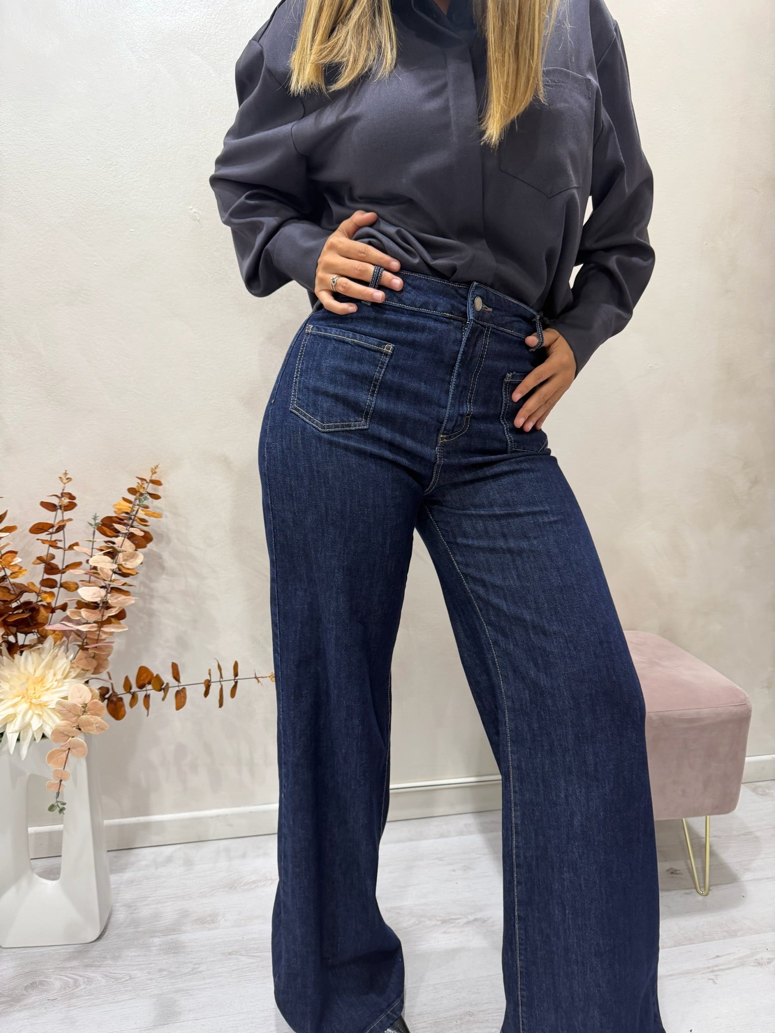 Jeans con tasche davanti