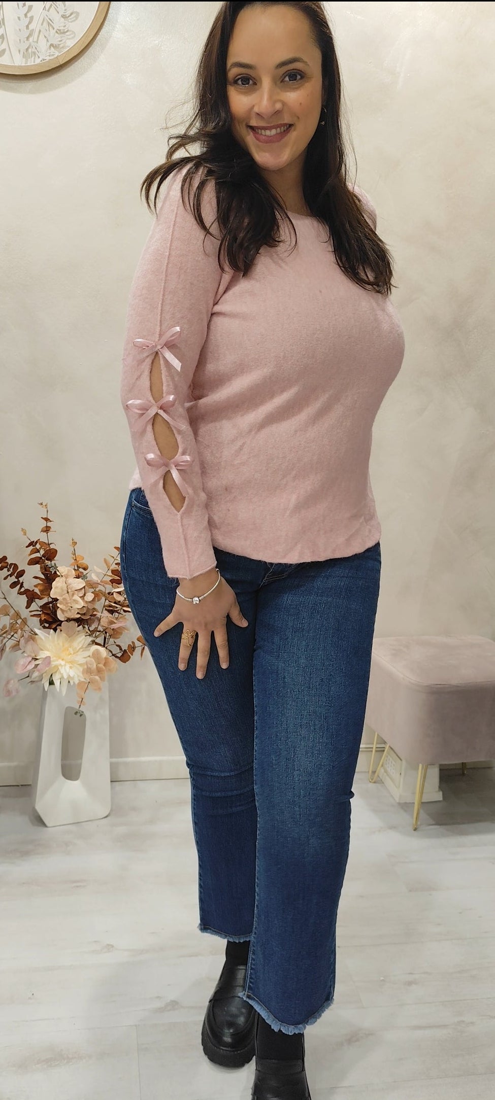 Maglia fiocco maniche