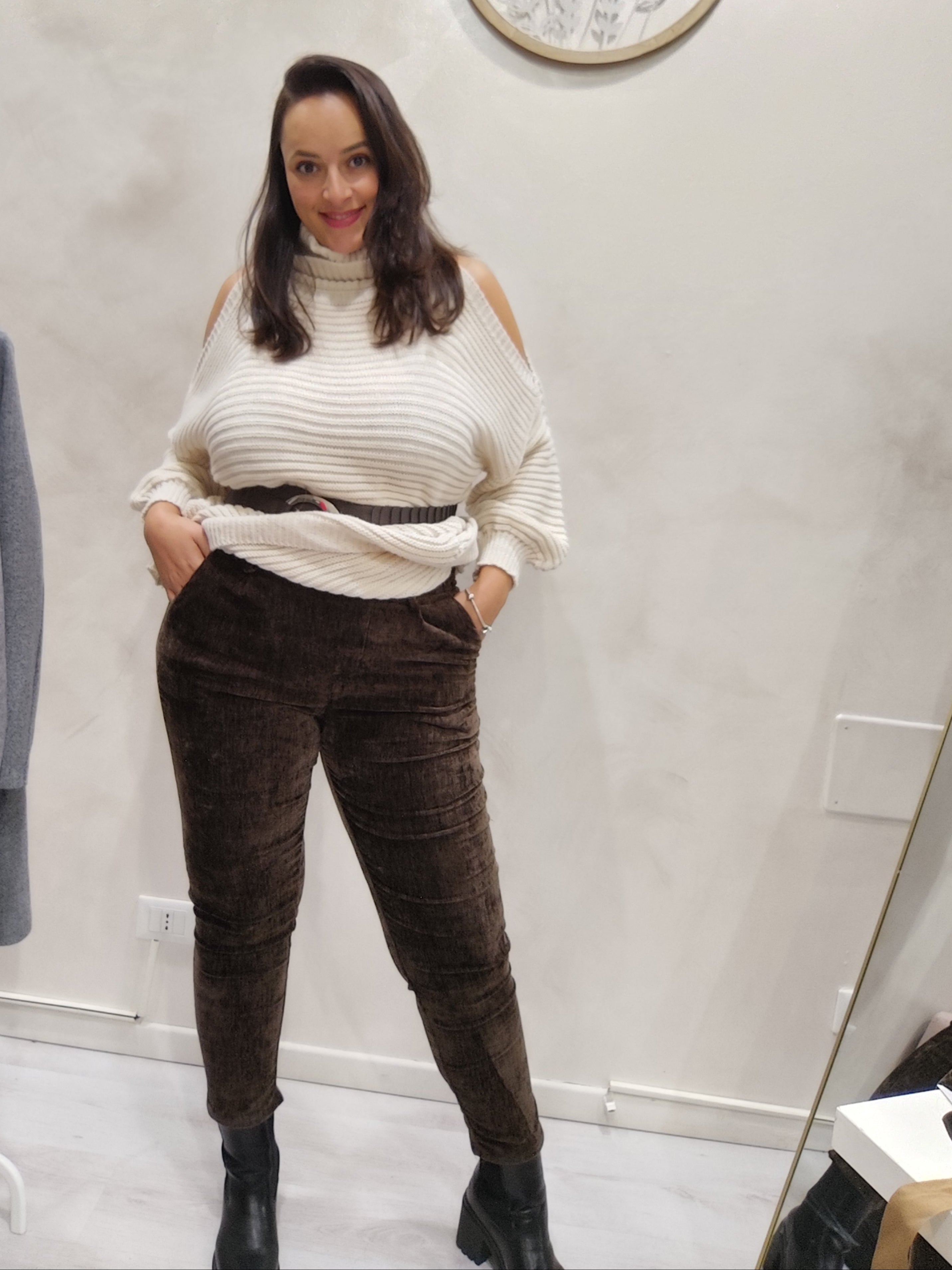 Pantaloni Simil Velluto