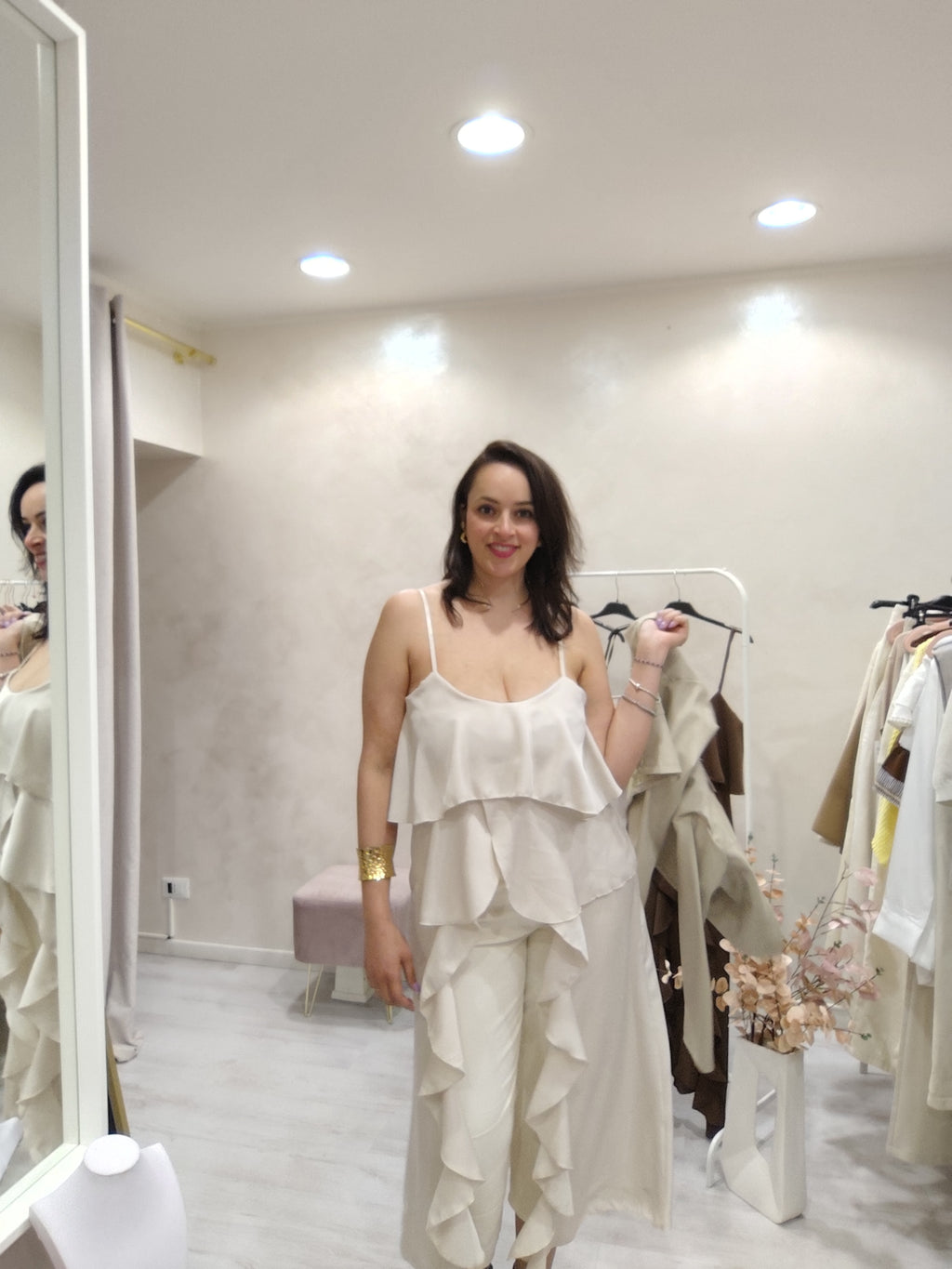Maglia Boho lunga Beige