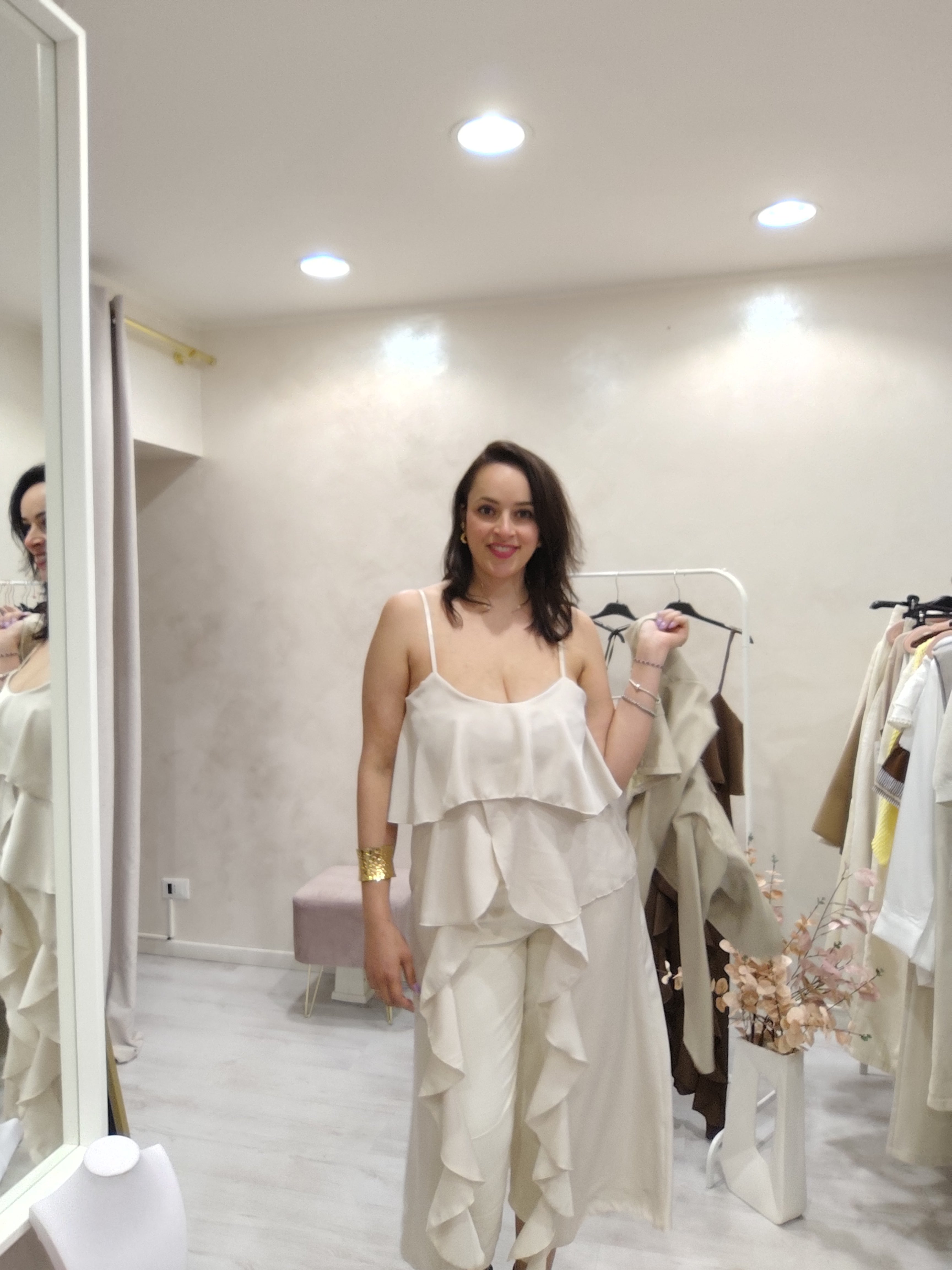 Maglia Boho lunga Beige