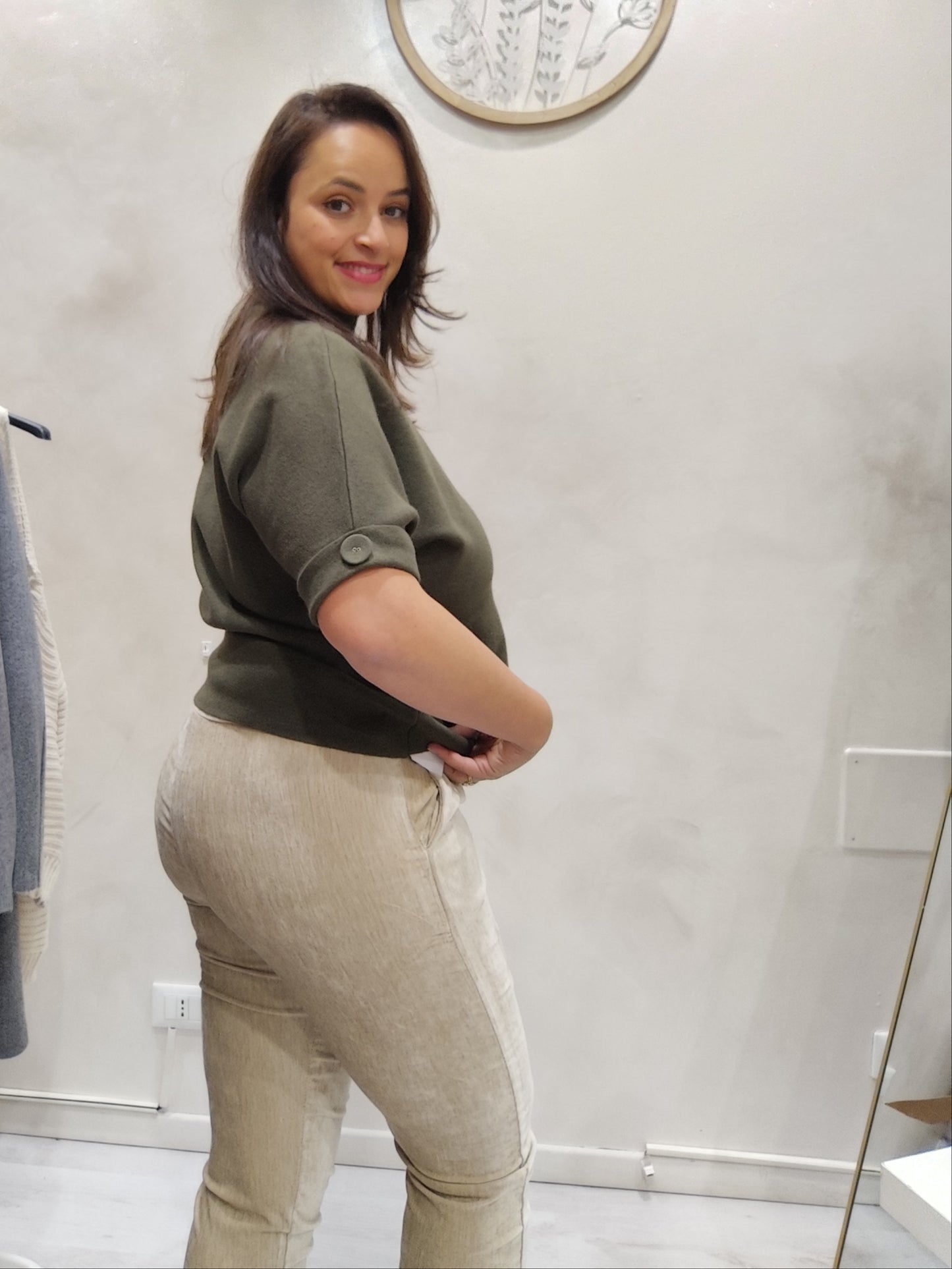 Pantaloni Simil Velluto