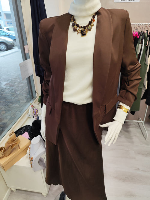 Blazer maniche arricciate