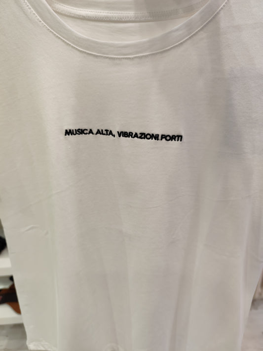 T-shirt scritte 100%cotone