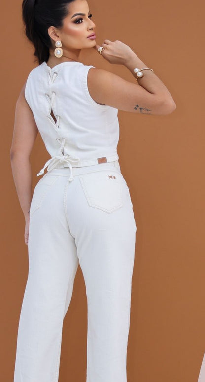 Jeans Wide leg OFF white Made in Brazil