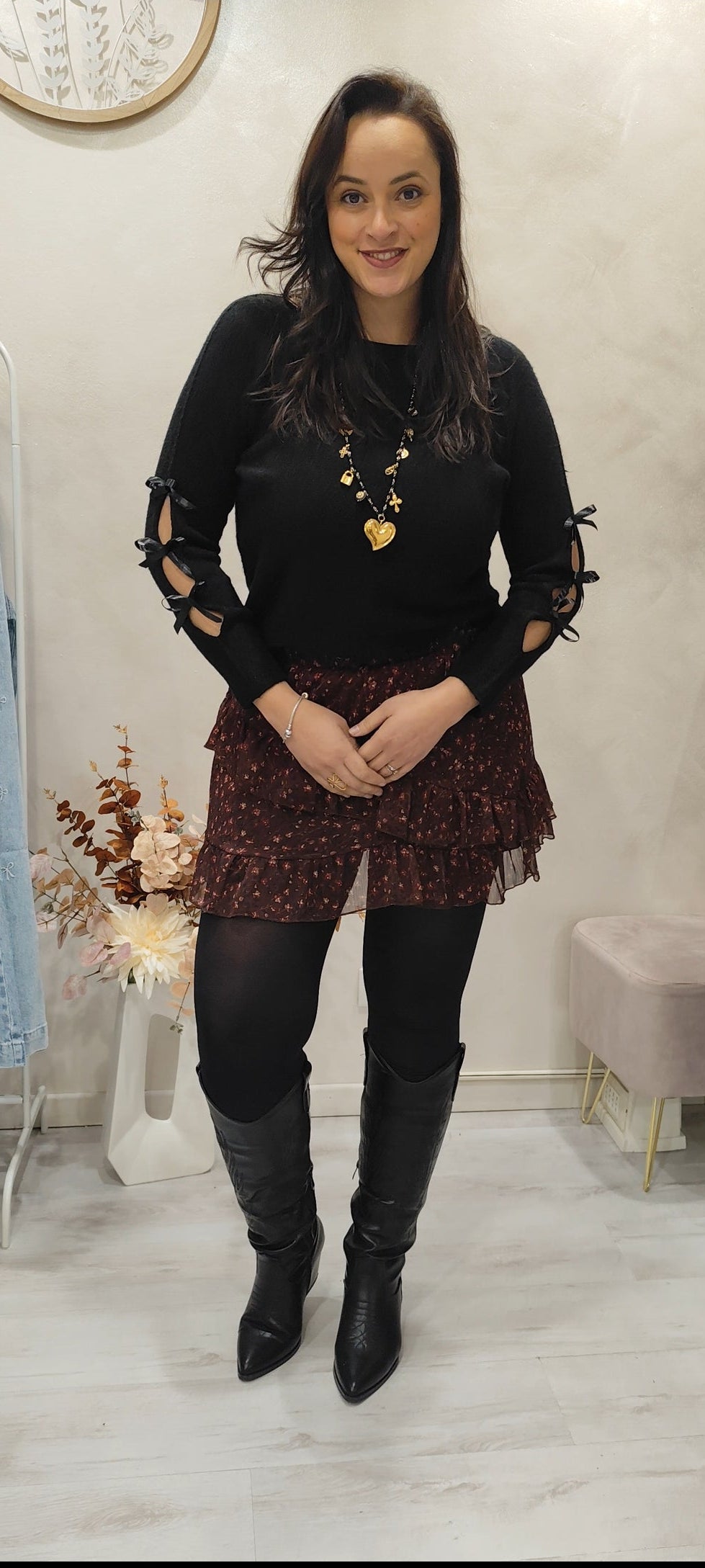 Maglia fiocco maniche