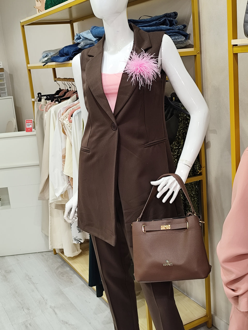 Gilet lungo foderato