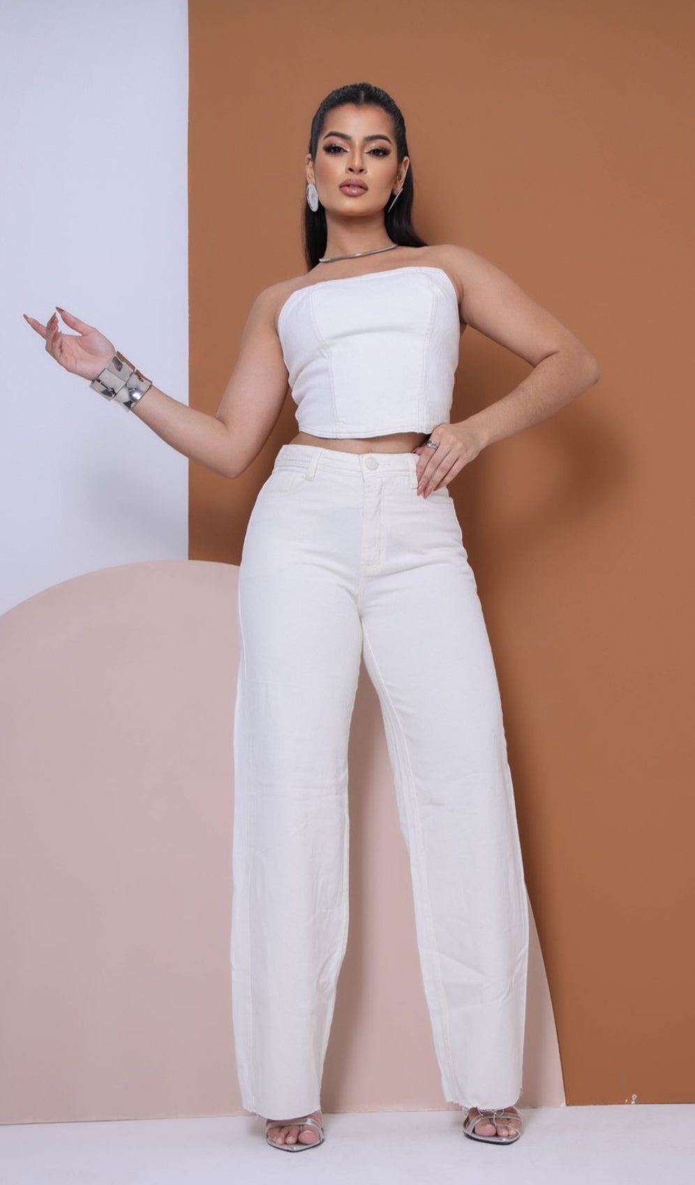Jeans Wide leg OFF white Made in Brazil