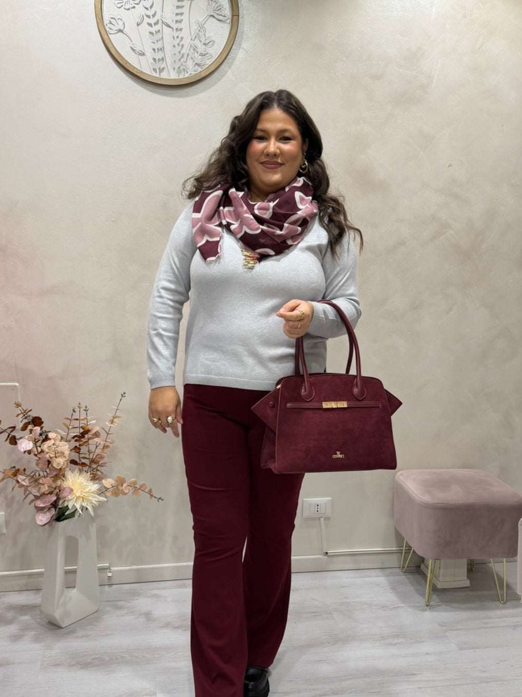 Maglia Lurex Argento - Sophia Curvy