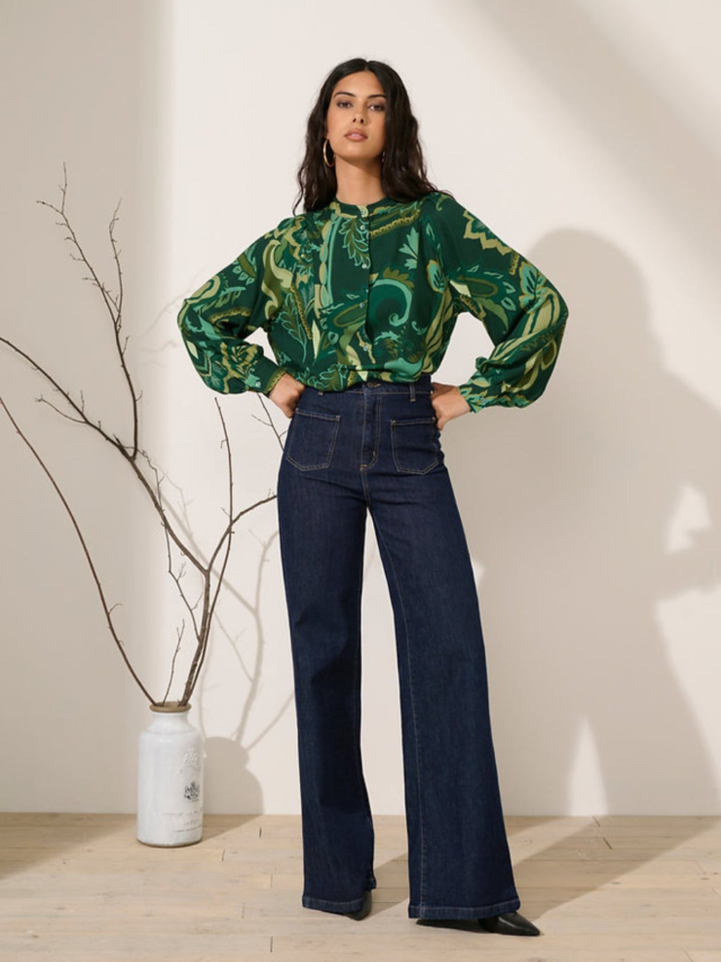 Jeans con tasche davanti