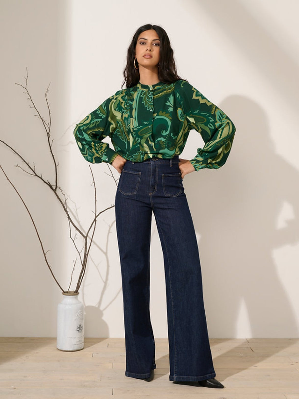 Jeans con tasche davanti